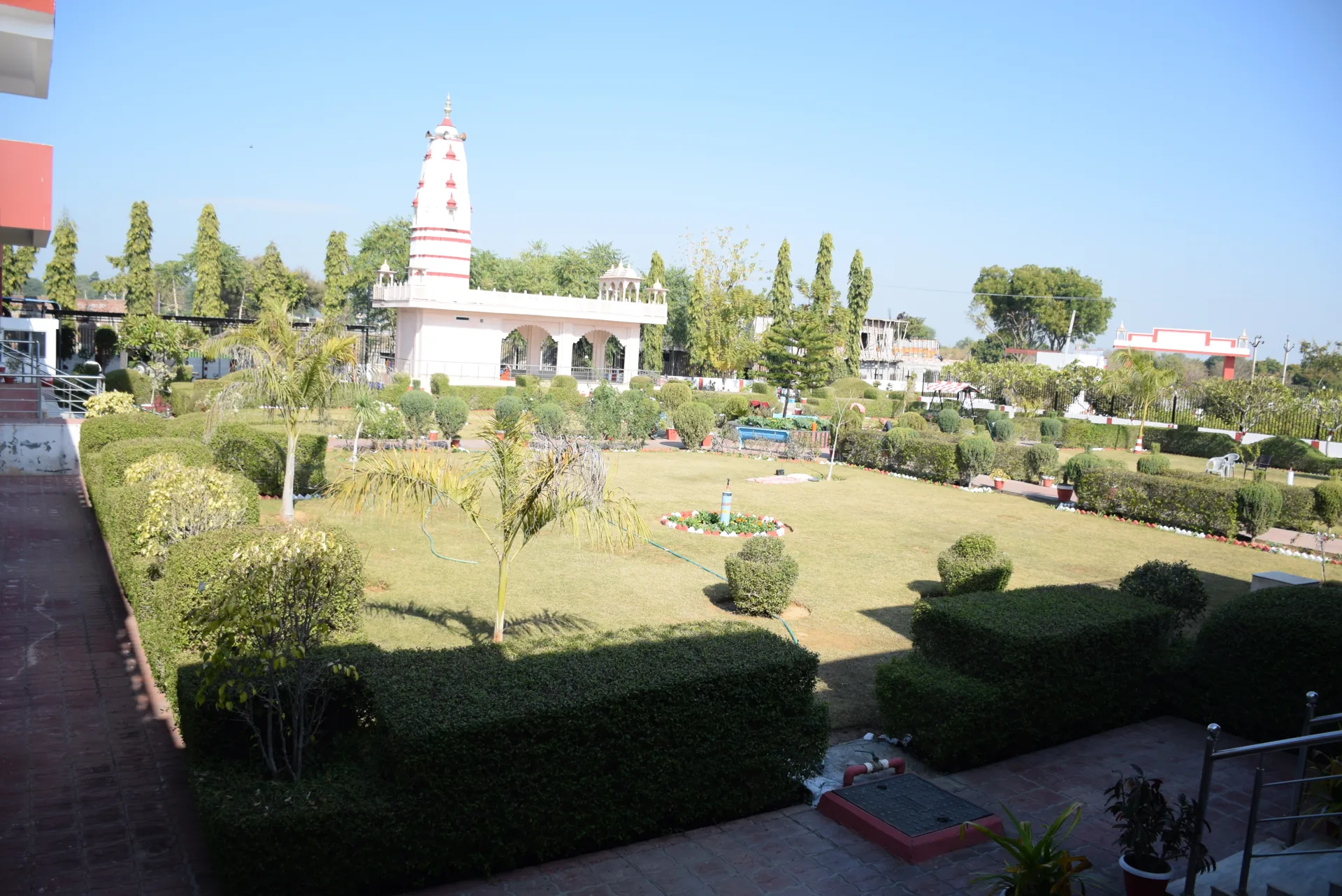 Garden and temple view